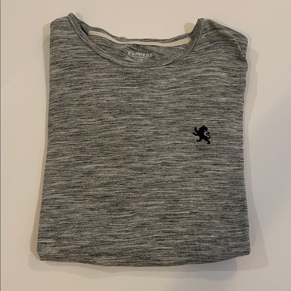 Men’s Express Heather Gray Short Sleeve Tee size L - Picture 3 of 3
